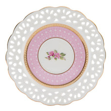 Load image into Gallery viewer, Pink &amp; Gold Trim Tea Cup with Saucer
