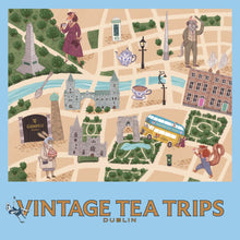Load image into Gallery viewer, Vintage Tea Trips Silk Scarf
