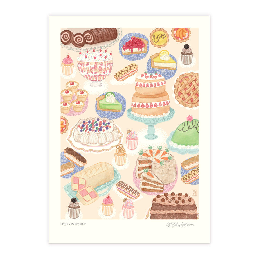 Bake a Sweet Life A4 Print