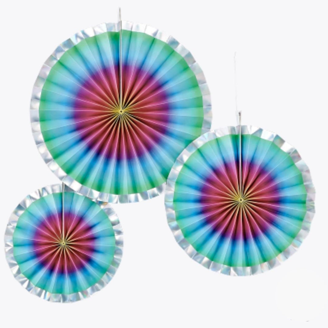 Rainbow Paper Fans