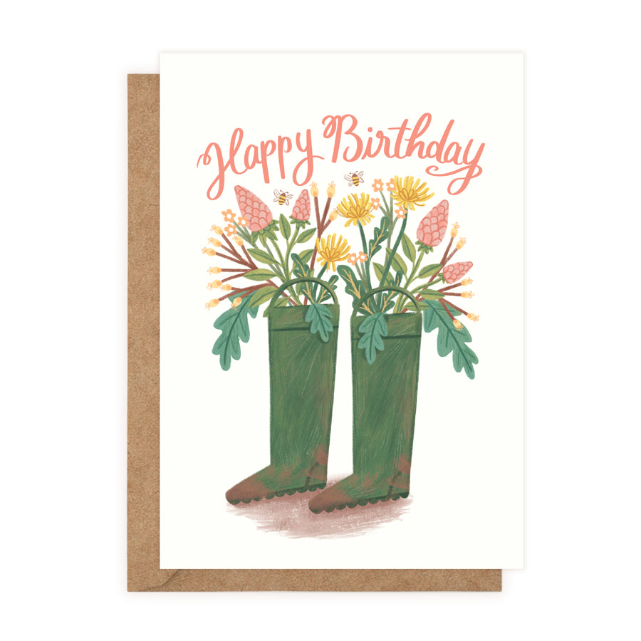 Happy Birthday Boots Card