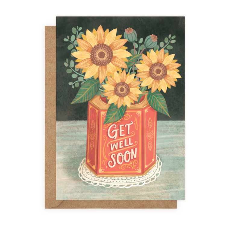 Get Well Soon Sunflower Card