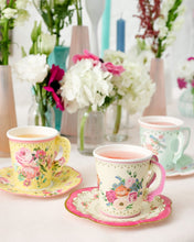 Load image into Gallery viewer, Vintage Style Paper Cups &amp; Saucers
